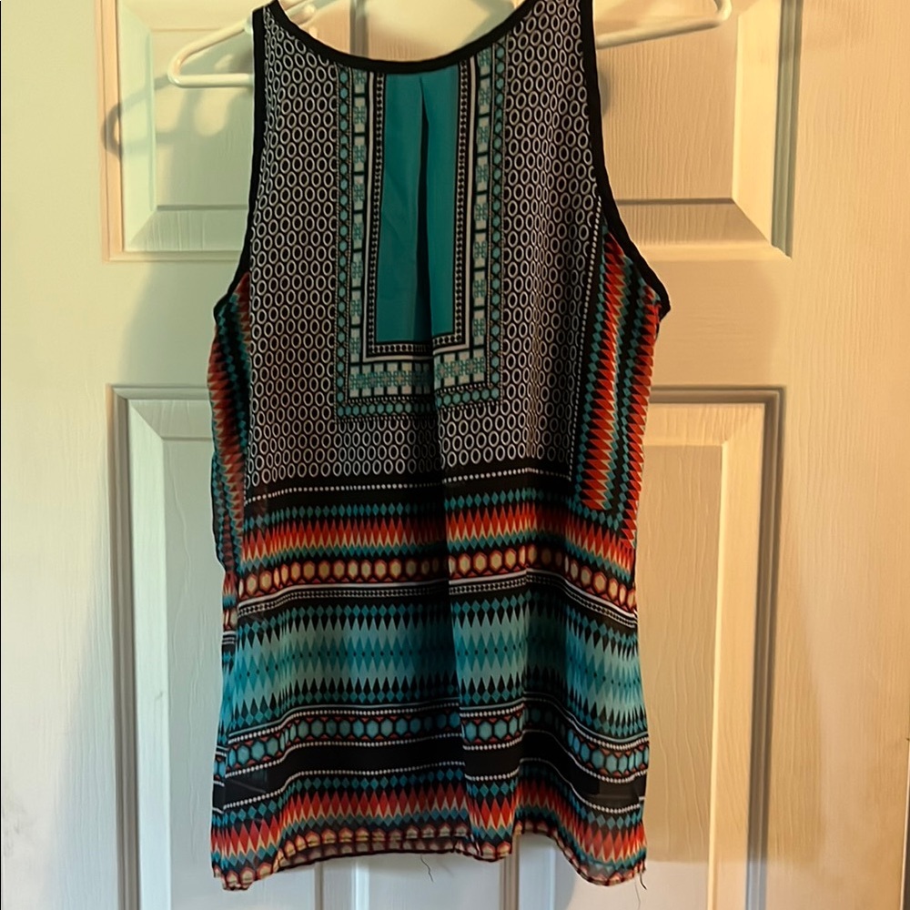 by & by Green and Black Sleeveless Tank Top